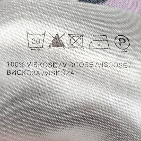 Marc Aurel Women's Light/Dark Purple Floral V-Neck Blouse Size 6 - Picture 6 of 8